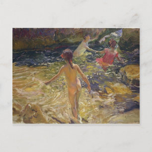 Carte Postale Joaquín Sorolla - Le bain, Javea