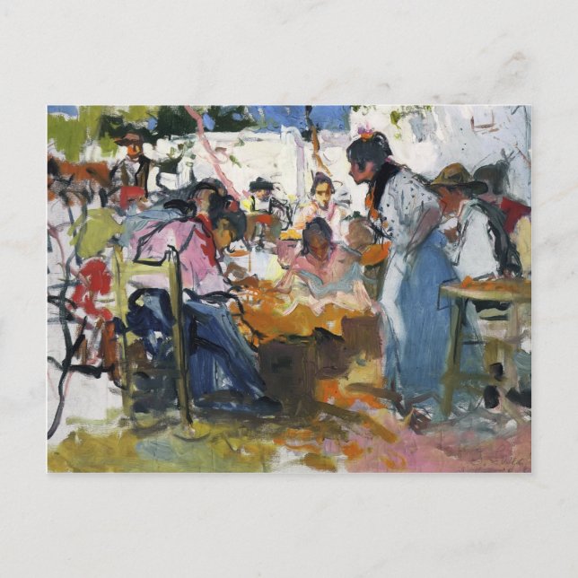 Carte Postale Joaquín Sorolla - Les Menders du Net à Valence (Devant)