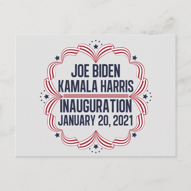 Carte Postale Joe Biden Kamala Harris Inauguration 2021 (Devant)