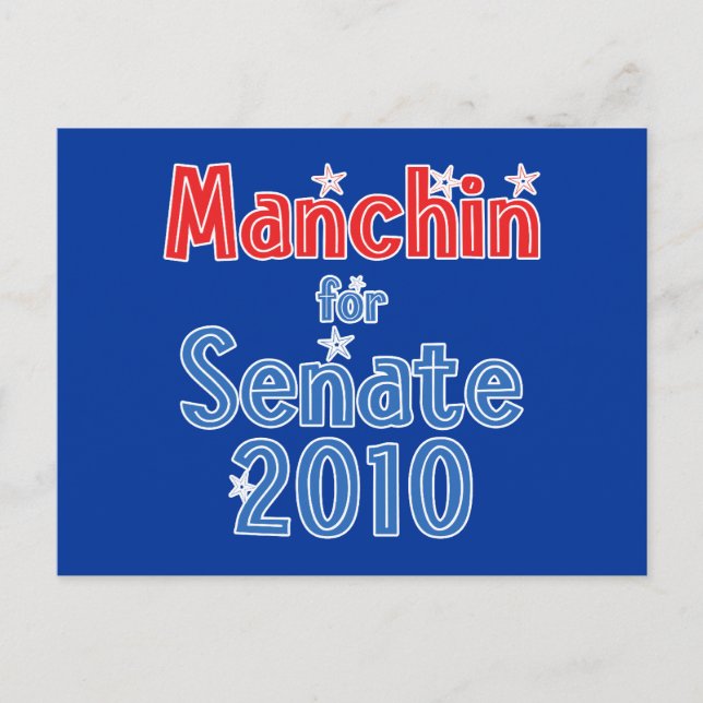 Carte Postale Joe Manchin pour Sénat 2010 Star Design (Devant)