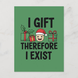 Carte Postale J'offre donc j'existe Noël