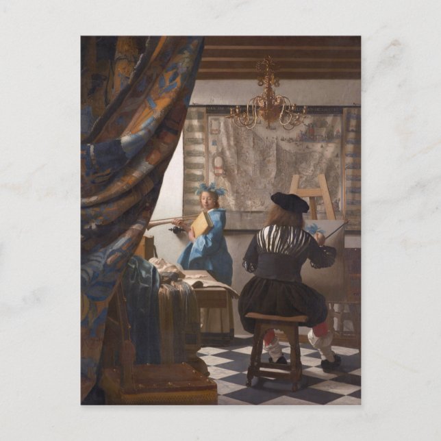 Carte Postale Johannes Vermeer - Allégorie de l'art de la peintu (Devant)