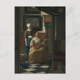Carte Postale Johannes Vermeer, La Lettre d'Amour 17ème C. Art