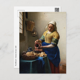 Carte Postale Johannes Vermeer - La Milkmaid
