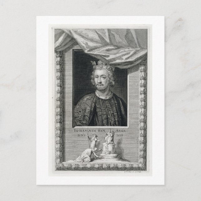 Carte Postale John (1167-1216) Roi d'Angleterre de 1199, engrave (Devant)