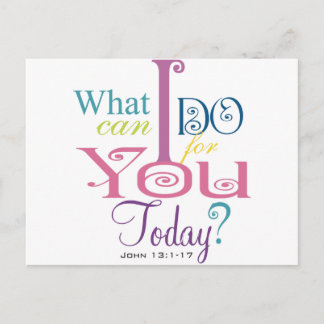 Carte Postale John 13:1-17 Laver les disciples Pieds Écriture-Po