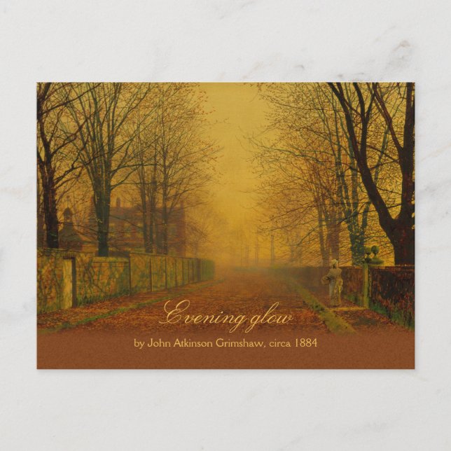 Carte Postale John Atkinson Grimshaw Evening glow CC0869 (Devant)