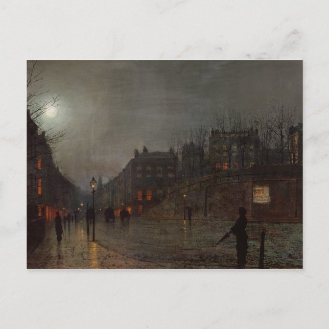 Carte Postale John Atkinson Grimshaw | Rentrer à Dusk, 1882 (Devant)