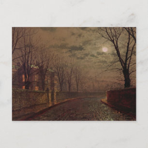 Carte Postale John Atkinson Grimshaw   Scène de rue Lune, 188