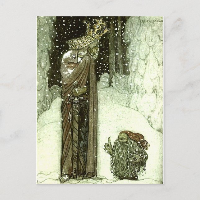 Carte Postale John Bauer La Princesse et le Troll (Devant)