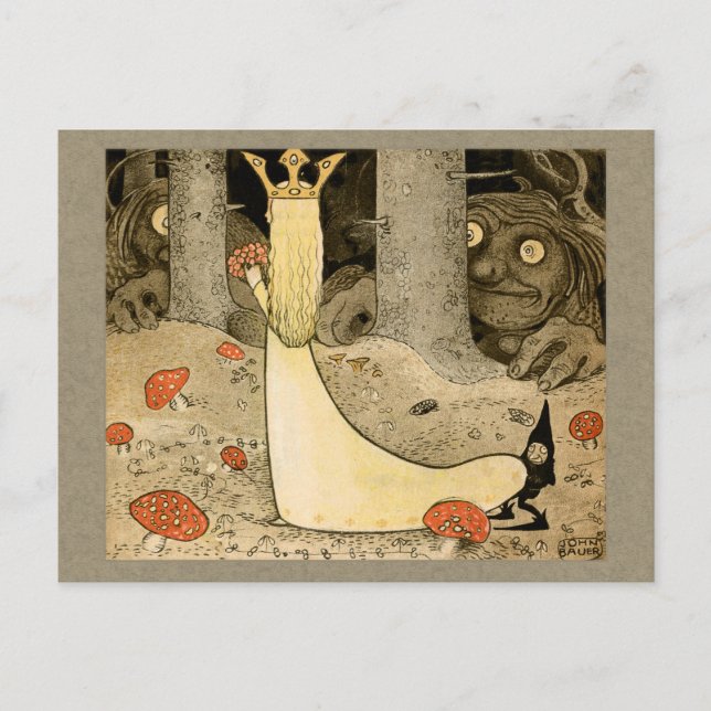 Carte Postale John Bauer Princess Daga et le troll CC0807 (Devant)
