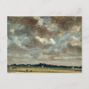 Carte Postale John Constable   Paysage étendu avec Clo gris