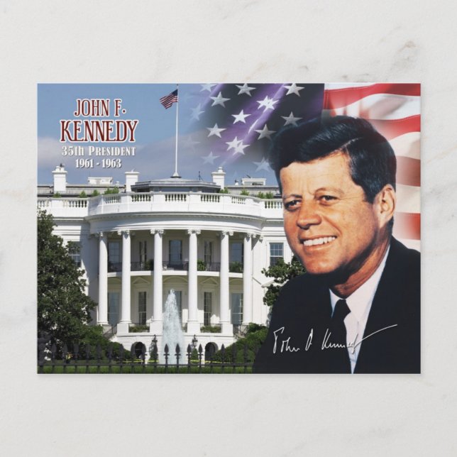 Carte Postale John F. Kennedy - 35e président des États-Unis (Devant)