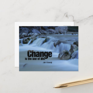 Carte Postale John F. Kennedy Citation Inspirationnelle "Changem