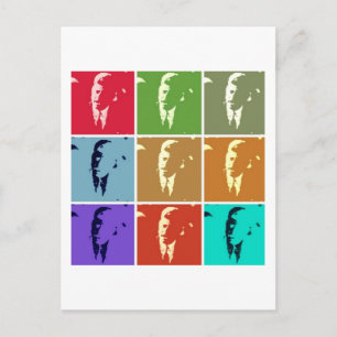 Carte Postale John F Kennedy/JFK Pop Art