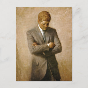 Carte Postale John F Kennedy Portrait officiel par Aaron Shikler
