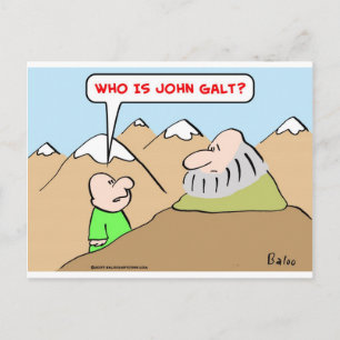 Carte Postale john galt ayn rand objectivism