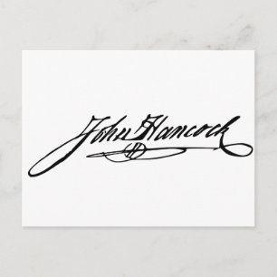 Carte Postale John Hancock Signature