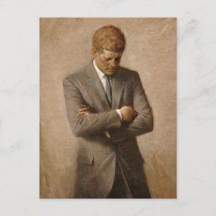 Carte Postale John Kennedy Portrait de la Maison-Blanche préside