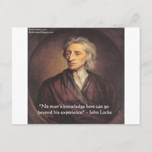 Carte Postale John Locke Citation sur les connaissances et l'exp