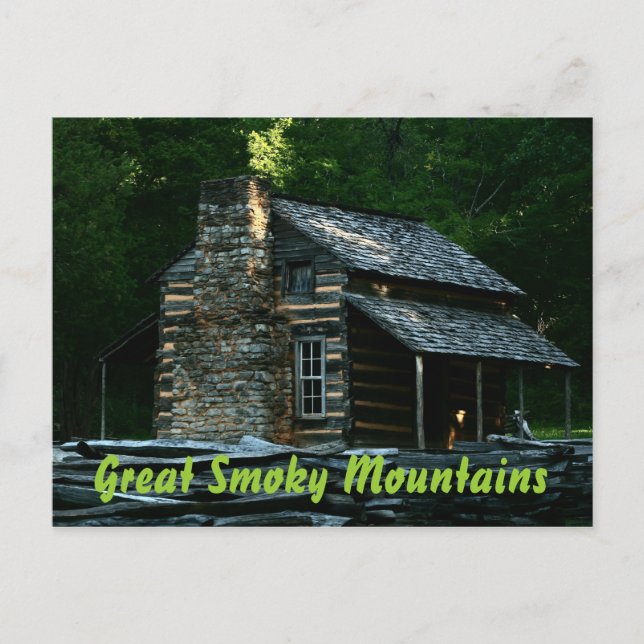 Carte Postale John Oliver Cabine - Great Smoky Mountains (Devant)