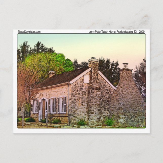 Carte Postale John Peter Tatsch Home, Fredericksburg, TX (Devant)