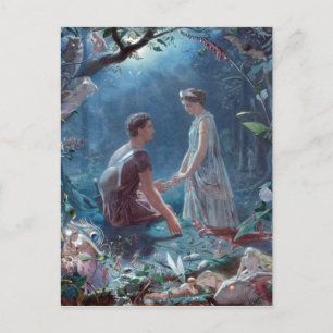 Carte Postale John Simmons Hermia et Lysander Une nuit d'été