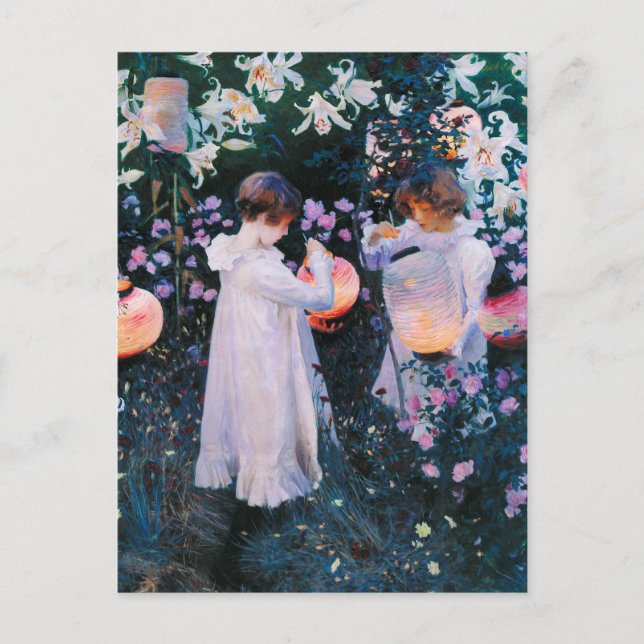 Carte Postale John Singer Sargent Carnation Lily Lily Rose (Devant)