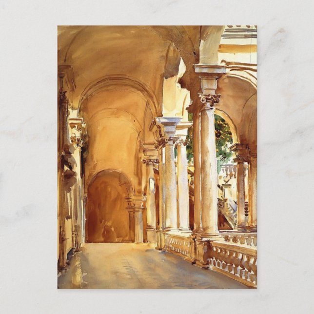 Carte Postale John Singer Sargent : Gênes, l'Université (Devant)