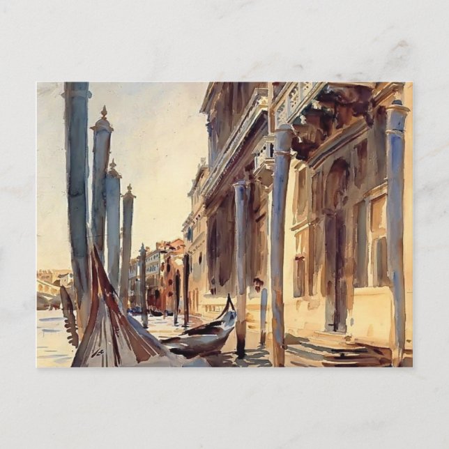 Carte Postale John Singer Sargent- Grand Canal, Venise (Devant)
