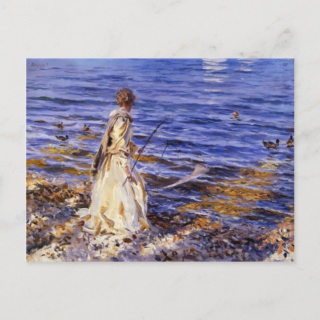 Carte Postale John Singer Sargent - Pêche de filles (Devant)