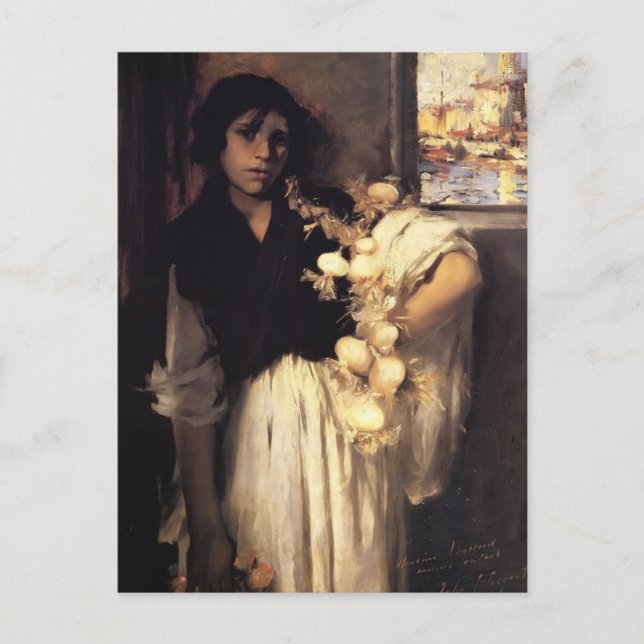 Carte Postale John Singer Sargent- Venetian Onion Vendeur (Devant)