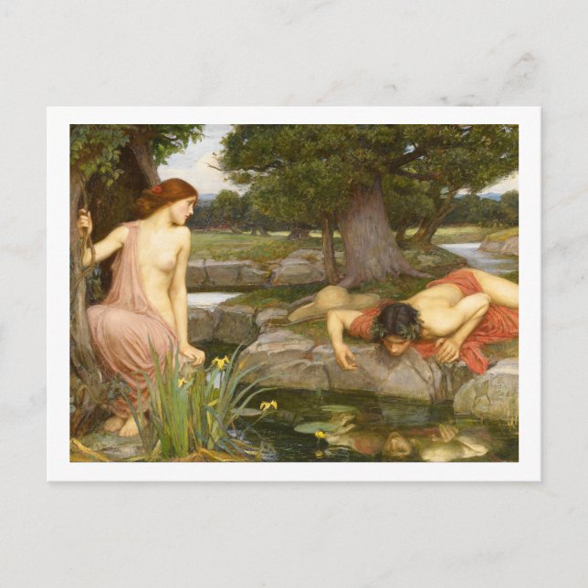 Carte Postale John William Waterhouse, Echo et Narcissus (Devant)