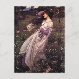 Carte Postale John William Waterhouse - Fleurs à vent