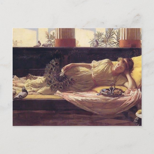 Carte Postale John William Waterhouse - Son doux ne fait rien (Devant)