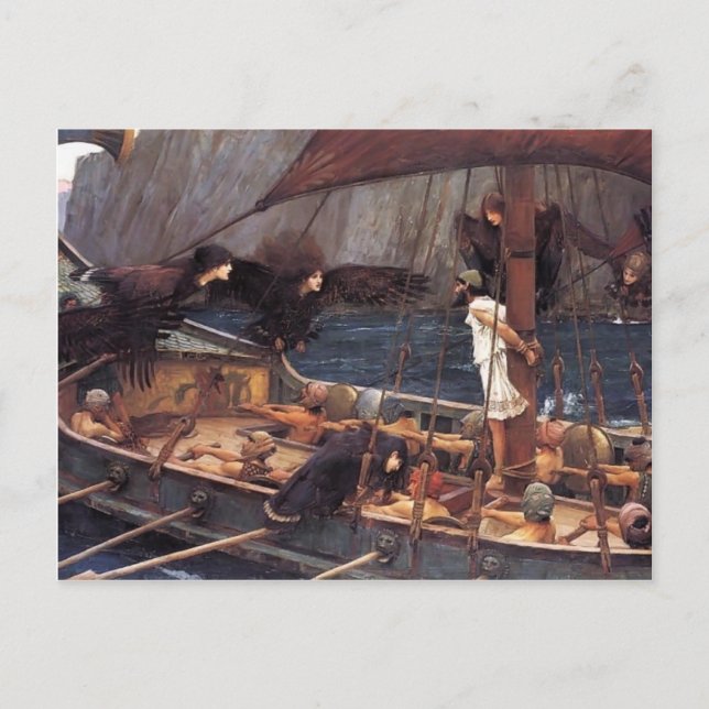 Carte Postale John William Waterhouse - Ulysses et les Sirens (Devant)