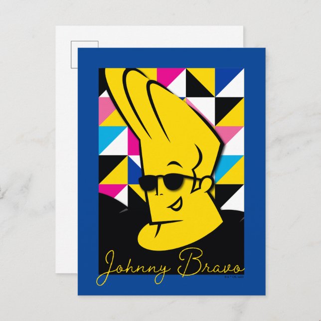 Carte Postale Johnny Bravo Pop Art Graphic (Devant / Derrière)