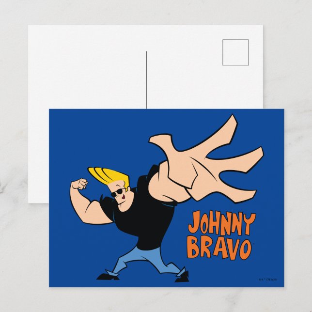Carte Postale Johnny Bravo Pose Iconique (Devant / Derrière)
