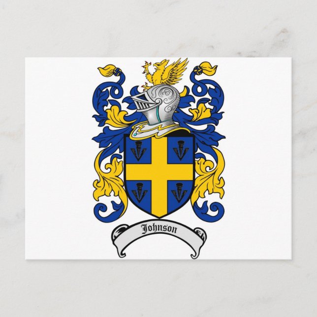 Carte Postale Johnson Family Crest - Armoiries (Devant)