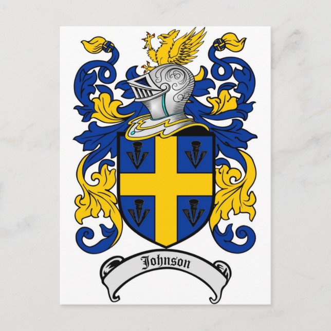 Carte Postale Johnson Family Crest - Armoiries (Devant)