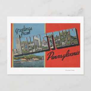 Carte Postale Johnstown, Pennsylvanie - Scènes de grandes lettre