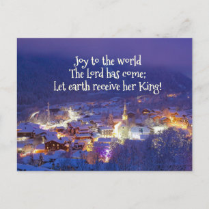 Carte Postale Joie au monde Le Seigneur est venu, Noël Carol