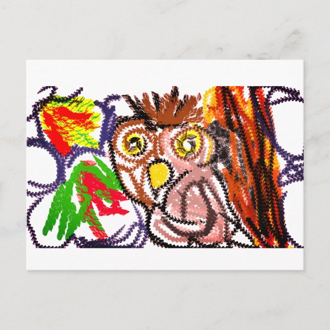 Carte Postale Joie automnale des chouettes (Devant)