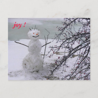 Carte Postale joie de neige