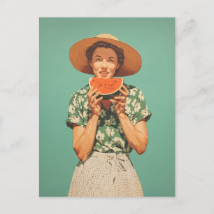 Carte Postale Joie d'été avec Watermelon