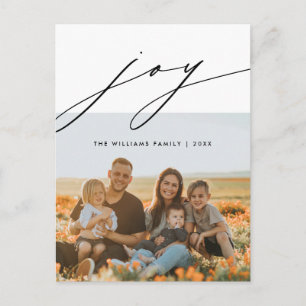 Carte Postale Joie, moderne Joyeux Noël Photo de famille