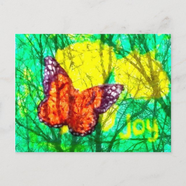 Carte Postale joie papillon (Devant)