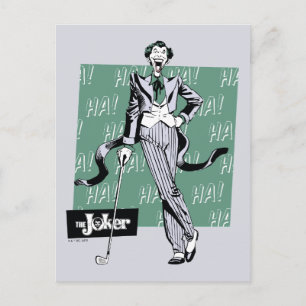 Carte Postale Joker avec club de golf