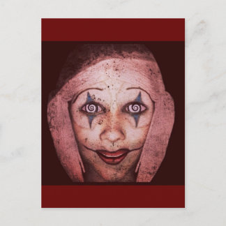 Carte Postale Joker Raggedy-Ann Clown Aux Yeux Tourbillonnant