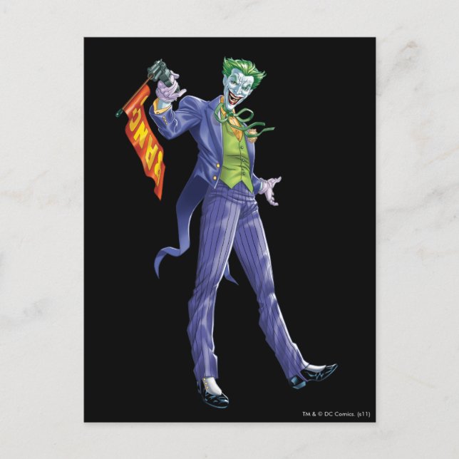 Carte Postale Joker se tient avec une arme (Devant)